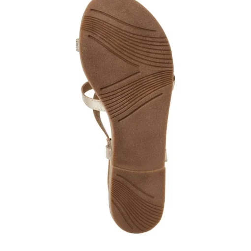 Marco Tozzi Damen Sandale Leder gold S14 2-28143-42