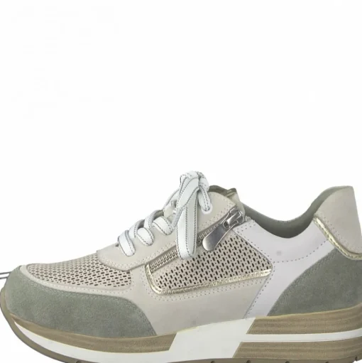 Marco Tozzi Sneaker weiß grün Reißverschluss 2-2-23732-28