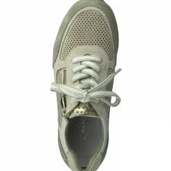 Marco Tozzi Sneaker weiß grün Reißverschluss 2-2-23732-28