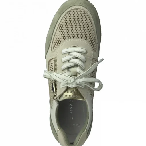 Marco Tozzi Sneaker weiß grün Reißverschluss 2-2-23732-28