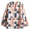 OPUS Bluse FALINDE orange/blau S15 10382912973315