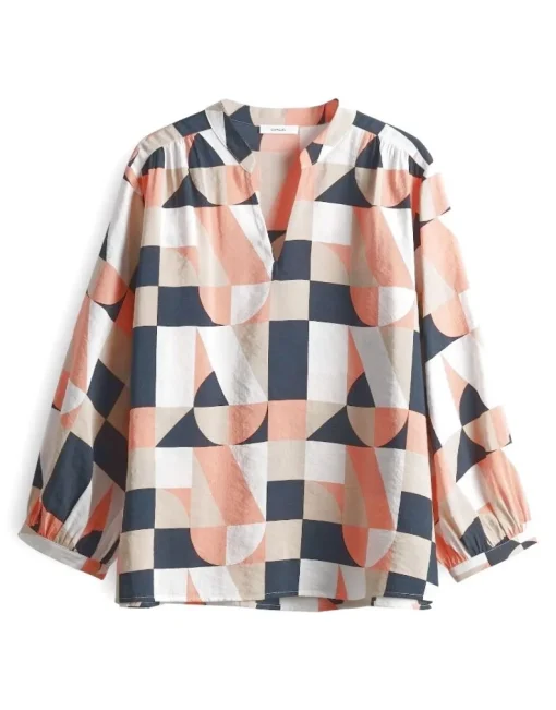 OPUS Bluse FALINDE orange/blau S15 10382912973315