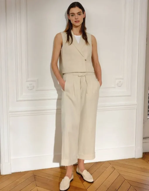 OPUS City Pants MEERI FRENCH Relaxed beige S15 10400013064100