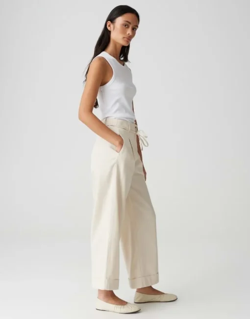 OPUS City Pants MEERI FRENCH Relaxed beige S15 10400013064100