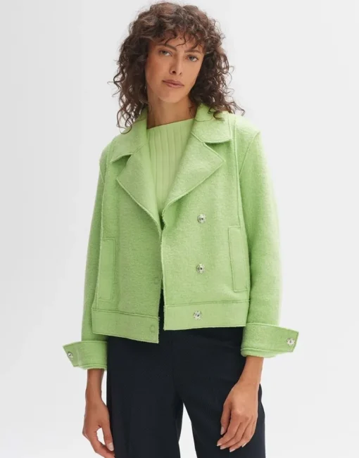 Opus Kurzjacke Humini raw in grün S23 1020250884100