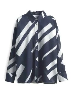 OPUS leichte Hemdbluse FENLO STRIPE blau S15 10157212974100