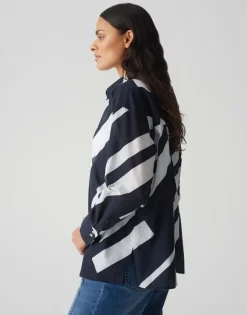 OPUS leichte Hemdbluse FENLO STRIPE blau S15 10157212974100