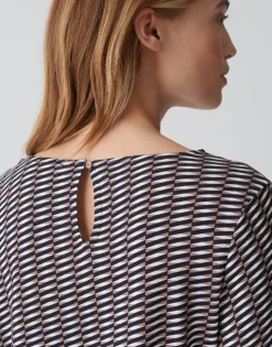 OPUS Printshirt SUSTA braun/blau S15 10373412903323
