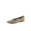Paul Green Super Soft Ballerina Rauleder Perlenapplikation beige S14 1066-035