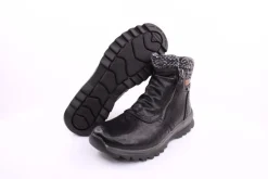PETER ERIKSON Damen Boot mit Stickrand doppel Reißverschluss einfacher Einstieg in SCHWARZ, BLAU, ROT Warmfutter 58212-Y24001 TEX