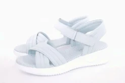 PETER ERIKSON Damen Sandale Comfort- Fußbett Leder blau, grün, weiß S13  231511