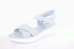 PETER ERIKSON Damen Sandale Comfort- Fußbett Leder blau, grün, weiß S13  231511