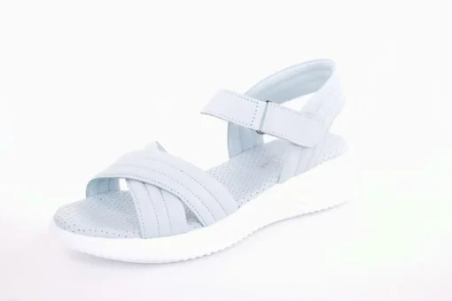 PETER ERIKSON Damen Sandale Comfort- Fußbett Leder blau, grün, weiß S13  231511