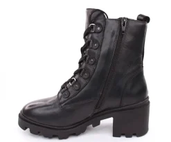 PETER ERIKSON Damen Schnürboots Stiefelette Leder Blockabsatz schwarz S23 ARIELA-GR-2316
