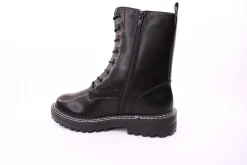 PETER ERIKSON Damen Schnürstiefel Schnürung und Reißverschluss in SCHWARZ mit Warmfutter 18650-Y22002