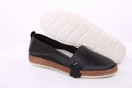 PETER ERIKSON Damen Slipper Leder Wechselfußbett weiß, blau, schwarz S14 241734