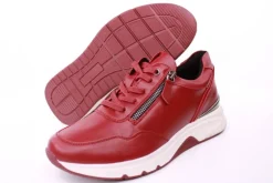 PETER ERIKSON Damen Sneaker in ROT Schnürung und Reißverschluss 3307-C23001