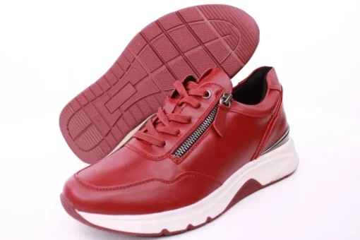 PETER ERIKSON Damen Sneaker in ROT Schnürung und Reißverschluss 3307-C23001