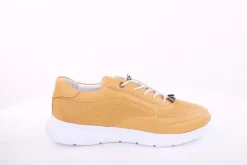 PETER ERIKSON Damen Sneaker Leder Wechsel- Fußbett gelb, grau S13 231508