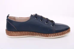 PETER ERIKSON Damen Sneaker Leder Wechselfußbett weiß, blau S14 241735