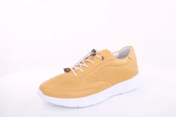 PETER ERIKSON Damen Sneaker Leder Wechsel- Fußbett gelb, grau S13 231508