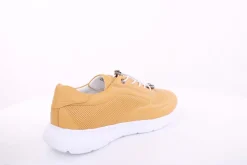 PETER ERIKSON Damen Sneaker Leder Wechsel- Fußbett gelb, grau S13 231508