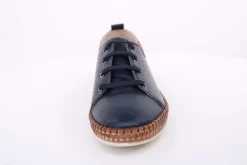 PETER ERIKSON Damen Sneaker Leder Wechselfußbett weiß, blau S14 241735