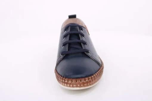PETER ERIKSON Damen Sneaker Leder Wechselfußbett weiß, blau S14 241735