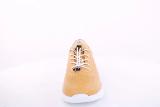 PETER ERIKSON Damen Sneaker Leder Wechsel- Fußbett gelb, grau S13 231508