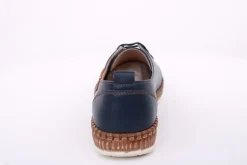 PETER ERIKSON Damen Sneaker Leder Wechselfußbett weiß, blau S14 241735