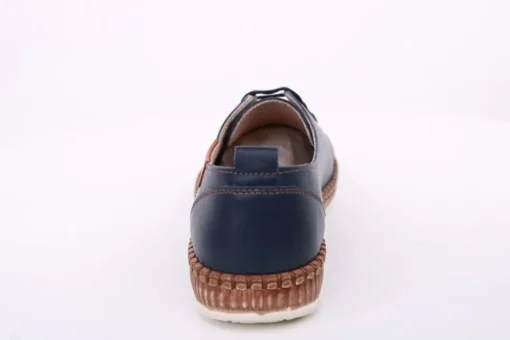 PETER ERIKSON Damen Sneaker Leder Wechselfußbett weiß, blau S14 241735