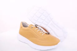 PETER ERIKSON Damen Sneaker Leder Wechsel- Fußbett gelb, grau S13 231508