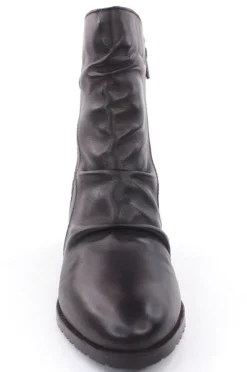 PETER ERIKSON Stiefelette Leder Zierfalten schwarz S23 CATHY-2301