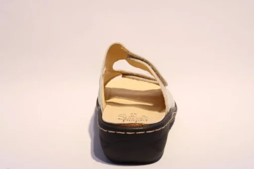 Portina Bequempantolette Wechselfußbett komplett Leder beige  10302