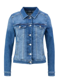 QS designed by  Jeansjacke aus Baumwollstretch blau S23  2132801