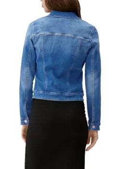 QS designed by  Jeansjacke aus Baumwollstretch blau S23  2132801