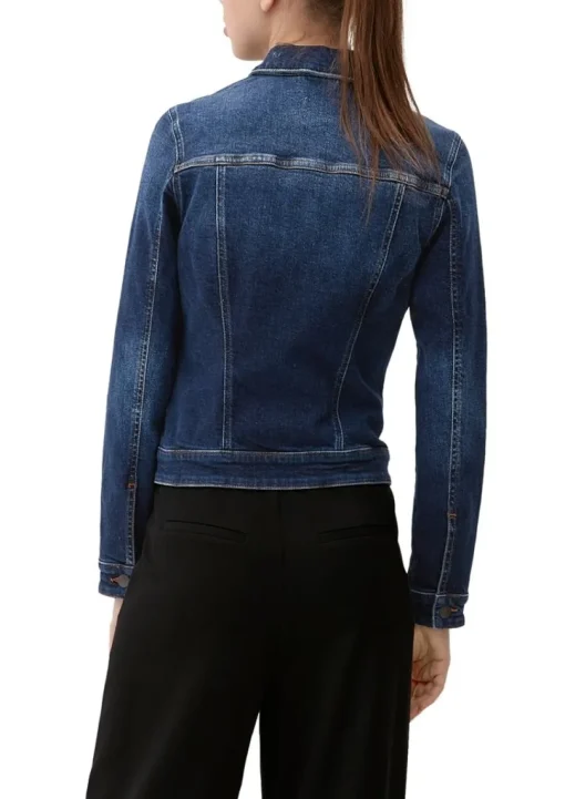 QS designed by  Jeansjacke aus Baumwollstretch blau S23  2132801