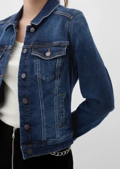 QS designed by  Jeansjacke aus Baumwollstretch blau S23  2132801