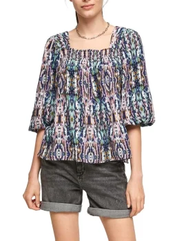 QS designed by Viskosebluse Muster rosa 2100015