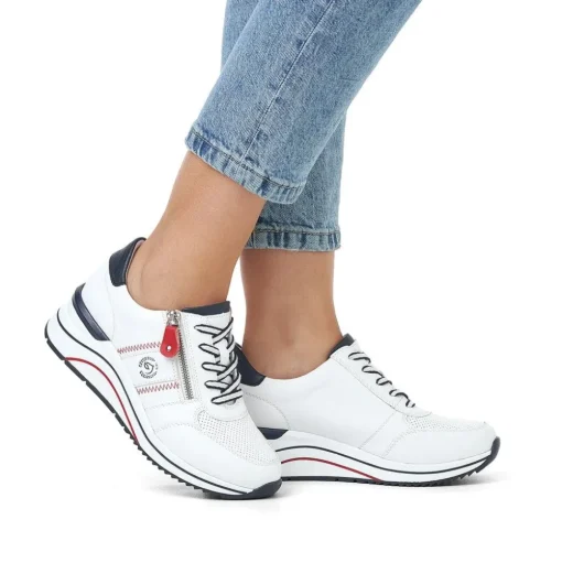 Remonte Sneaker Leder Wechselfußbett weiß S14 D0T04-81