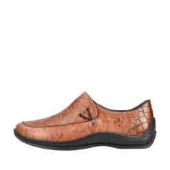 Rieker Antistress Damen Slipper Schlupfschuh Leder braun S22 L1750-22
