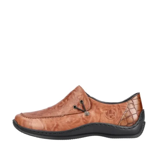 Rieker Antistress Damen Slipper Schlupfschuh Leder braun S22 L1750-22
