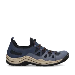Rieker Antistress Damen Slipper sportlich herausnehmbarer Decksohle blau S13 L0546-14