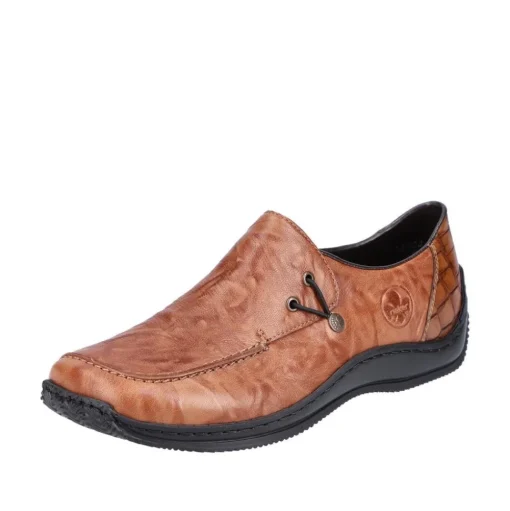 Rieker Antistress Damen Slipper Schlupfschuh Leder braun S22 L1750-22