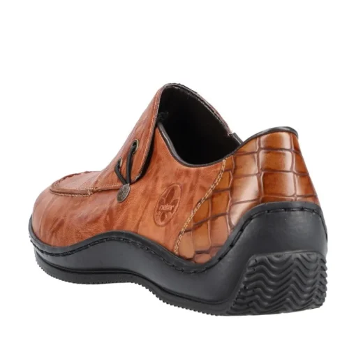Rieker Antistress Damen Slipper Schlupfschuh Leder braun S22 L1750-22