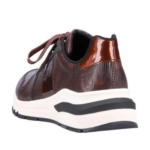 Rieker Antistress Damen Schnürhalbschuh Sneaker Keilsohle Wechselfußbett braun S22 M6602-25