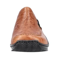 Rieker Antistress Damen Slipper Schlupfschuh Leder braun S22 L1750-22