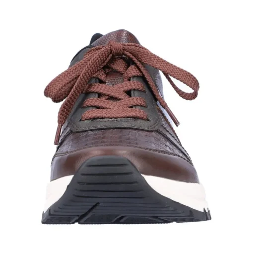 Rieker Antistress Damen Schnürhalbschuh Sneaker Keilsohle Wechselfußbett braun S22 M6602-25