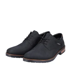 Rieker Antistress Herren Schnürschuh klassisch strukturiertes Obermaterial schwarz S22 14614-00