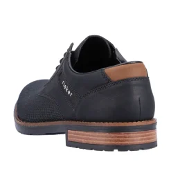Rieker Antistress Herren Schnürschuh klassisch strukturiertes Obermaterial schwarz S22 14614-00